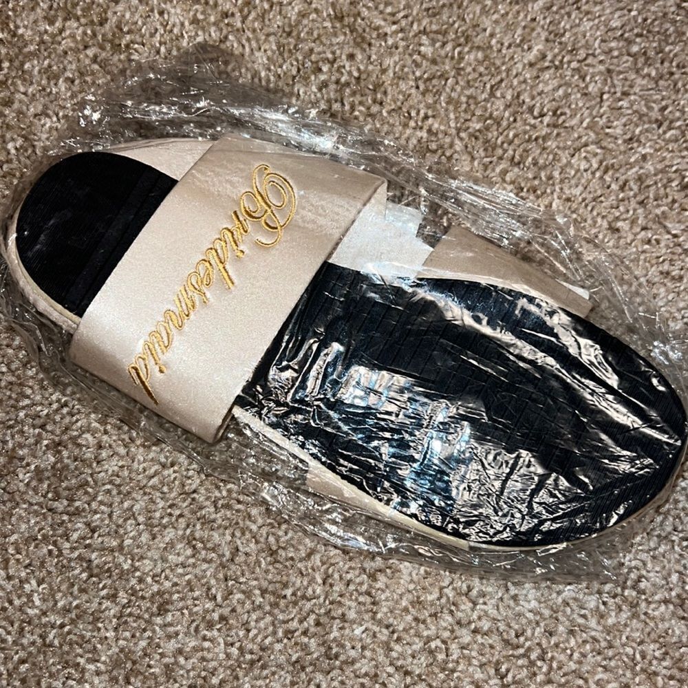 Bridesmaid slip on sandals 